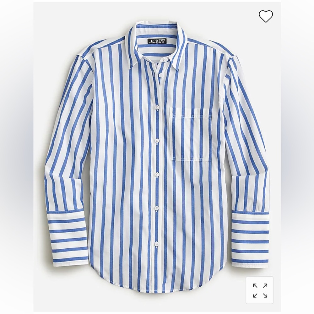 J.Crew Garçon Shirt in Regal Blue stripe Size 10